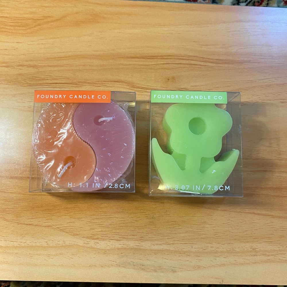 Foundry Candle Co. Yin Yang and Flower Candle Set